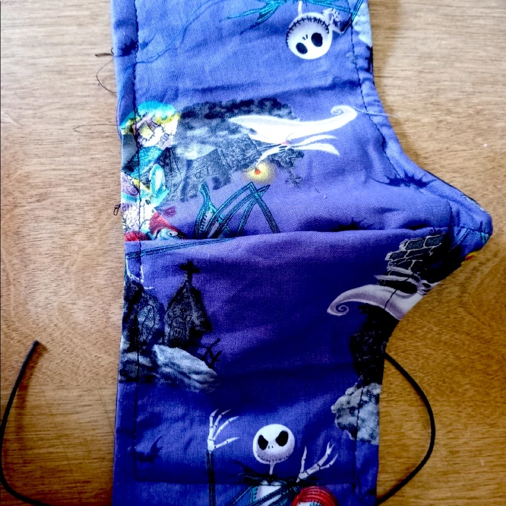 Handmade jack skeleton face covering